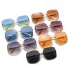 2021 European and American Square Frame Sunglasses with Rice Nail Grooved Lenses for Women