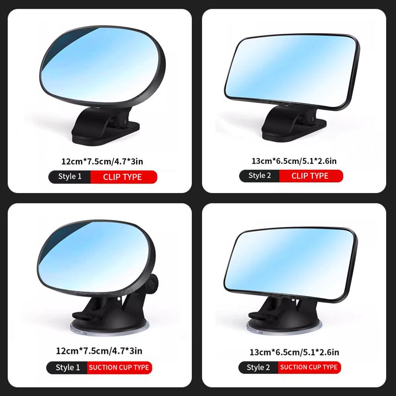 SEAMETAL Car Mirror Interior Baby Mirrors 360 Degrees Rotatable Dashboard Windshield Sun Visor Plate Auxiliary Observe Mirror Interior Mirrors6