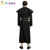 Stunning Black And Gold Priest Costume For Men Perfect For Halloween Stage Performances