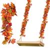 Fall Maple Leaf Garland Multi-Purpose Artificial Autumn Foliage Garland Thanksgiving Door Wreath for Fireplace Party Christmas