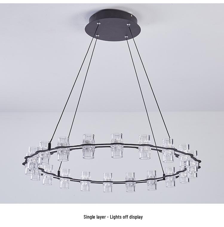 Postmodern Minimalist Chandelier for Living Room, Restaurant, or Bedroom - Italian Round Ring Design