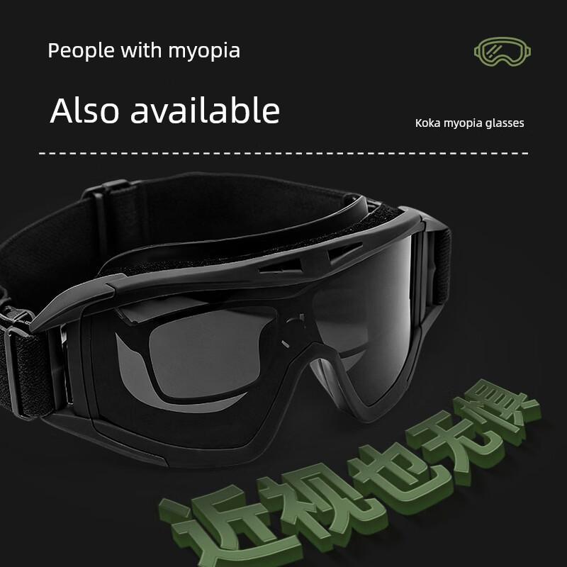 Cycling Sunglasses, Tactical Goggles, Protective Glasses, Military Fans, Anti-Impact, Anti-Fog, Anti-Wind and Sand, Real-Life Cs