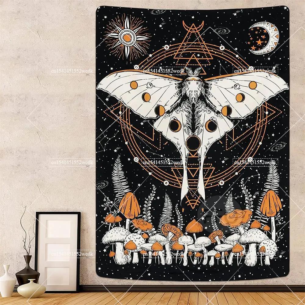 Goth Skull Tapestry Devil Satanic Tapestrys Wall Hanging Batwing Skeleton Tapestries For Bedroom Aesthetic Home Decoration