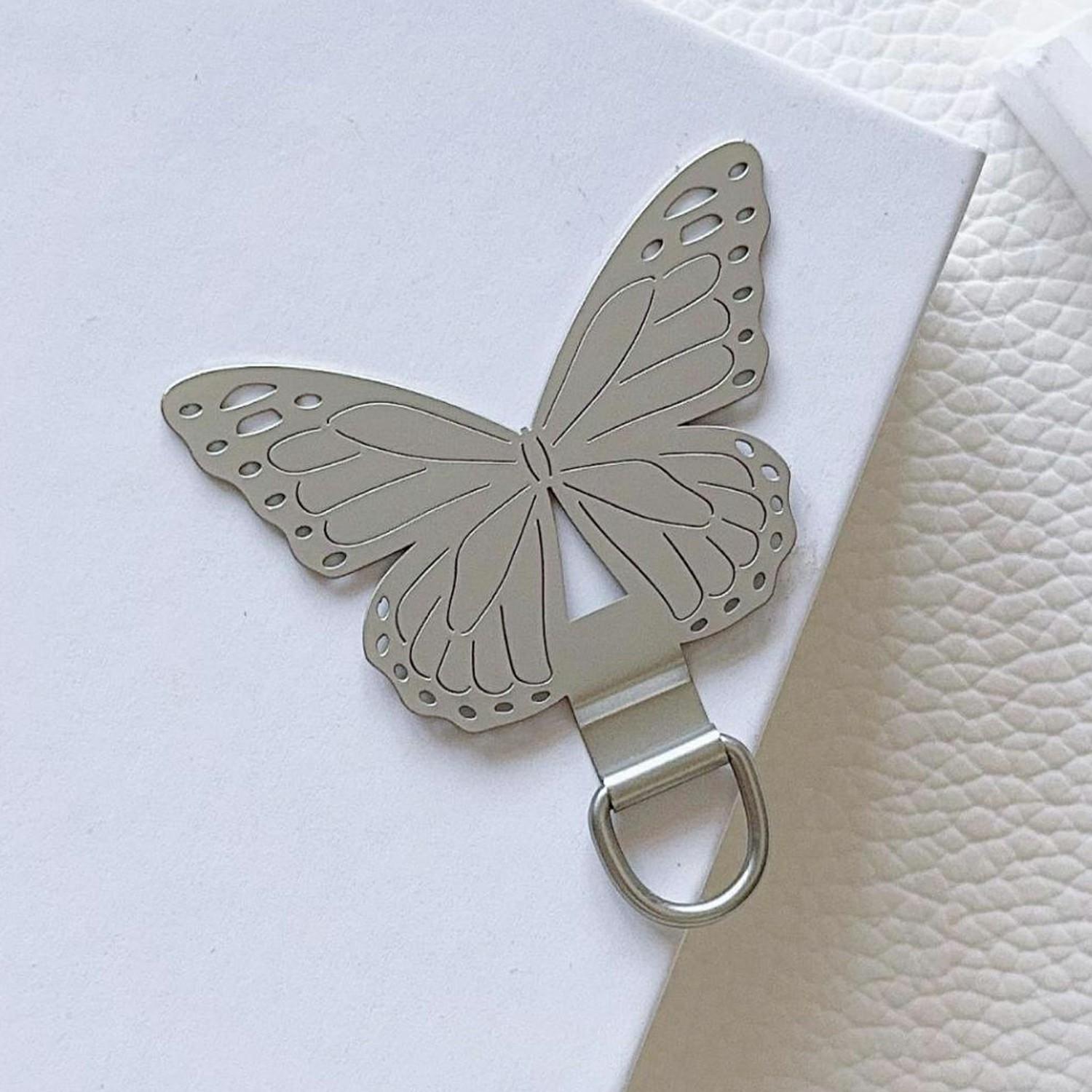 

Universal Phone Tether Tab Butterfly Shape Metal Phone Patch for Cell Phone Straps C