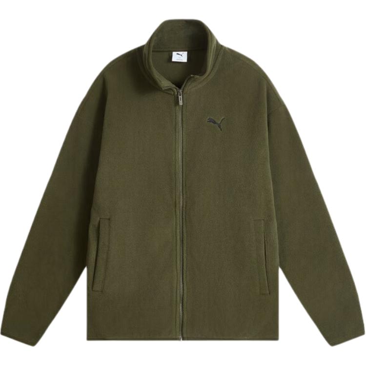 PUMA Velvet Jackets Men s Army Green Stand Collar Moderate 686093-82 XL