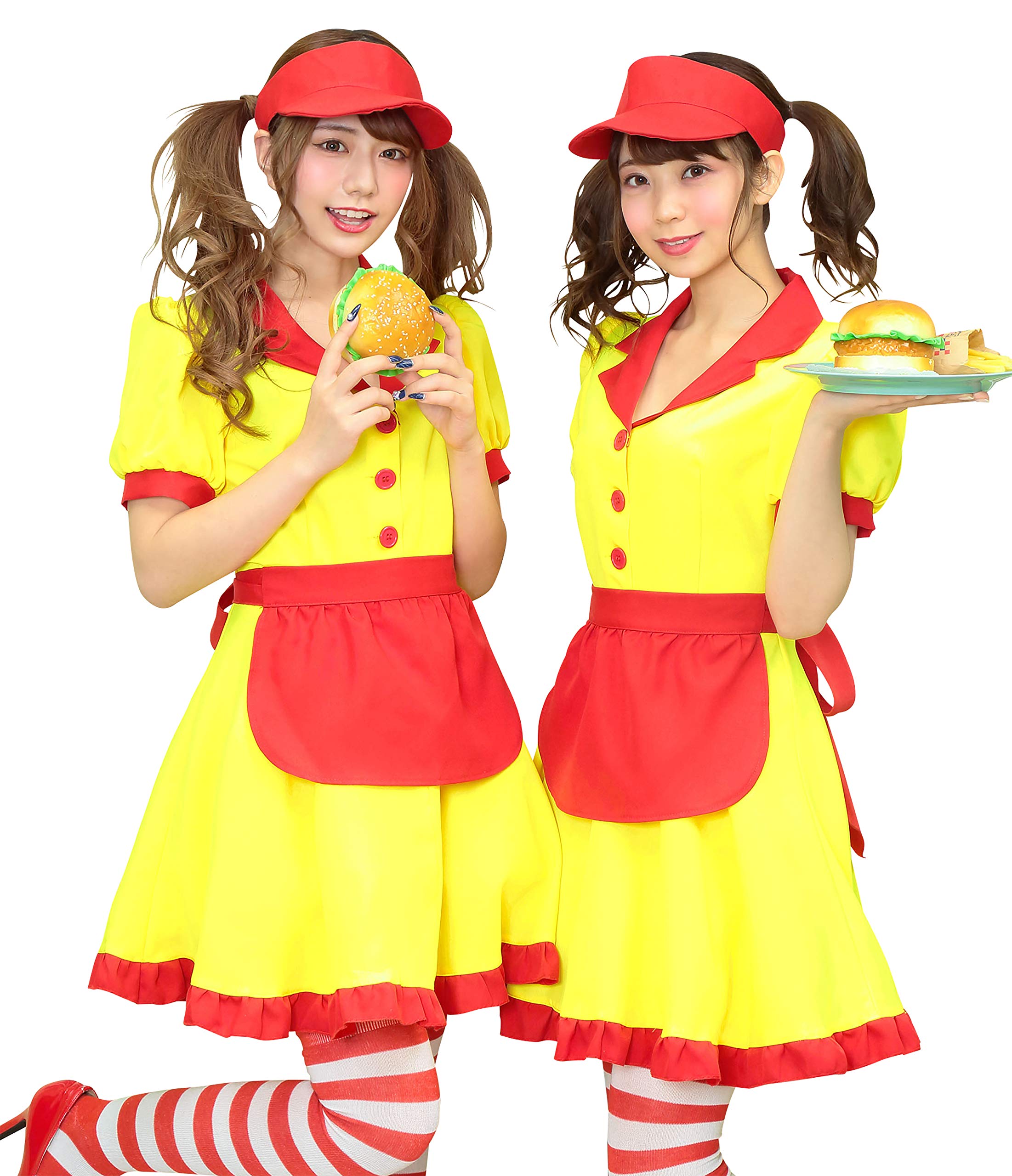 

Party City Косплей Желтая Официантка Желтая Женская