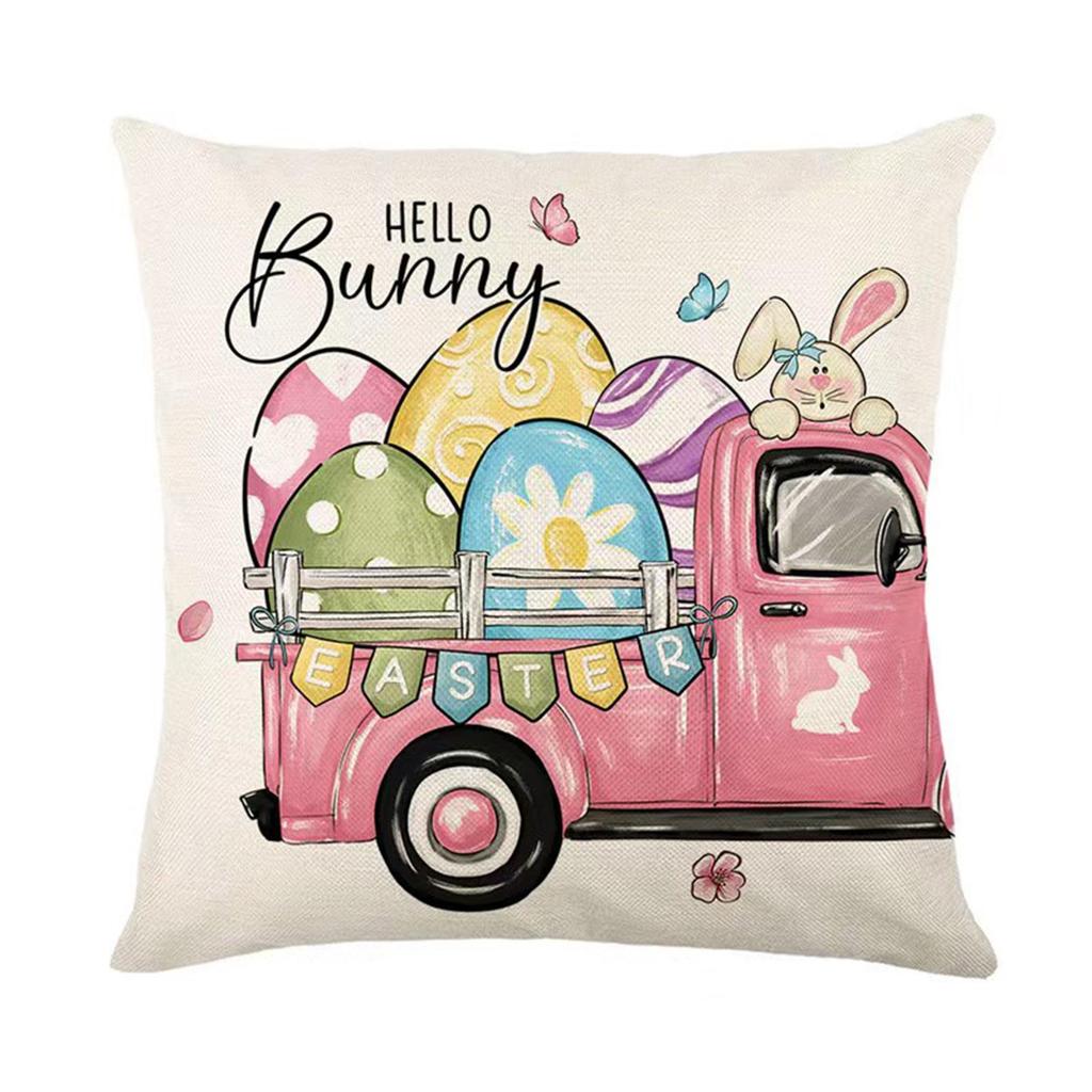 Easter Pillowcase Home Decor Cushion Cover for Living Room Sofa