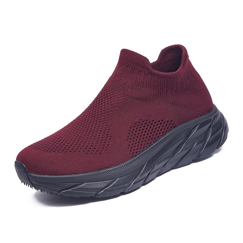 Sapatos Casuais de Moda para Casal Fly-woven Respiráveis Sapatos Esportivos de Corrida Masculinos e Femininos Sola Grossa Antiderrapante Tênis Leves Masculinos