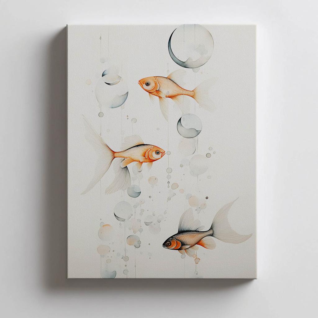 Podwodna Poezja Podwodna Poezja, 50X70 Cm, Rama Aluminiowa Złota, Papier Matowy 230 Gsm