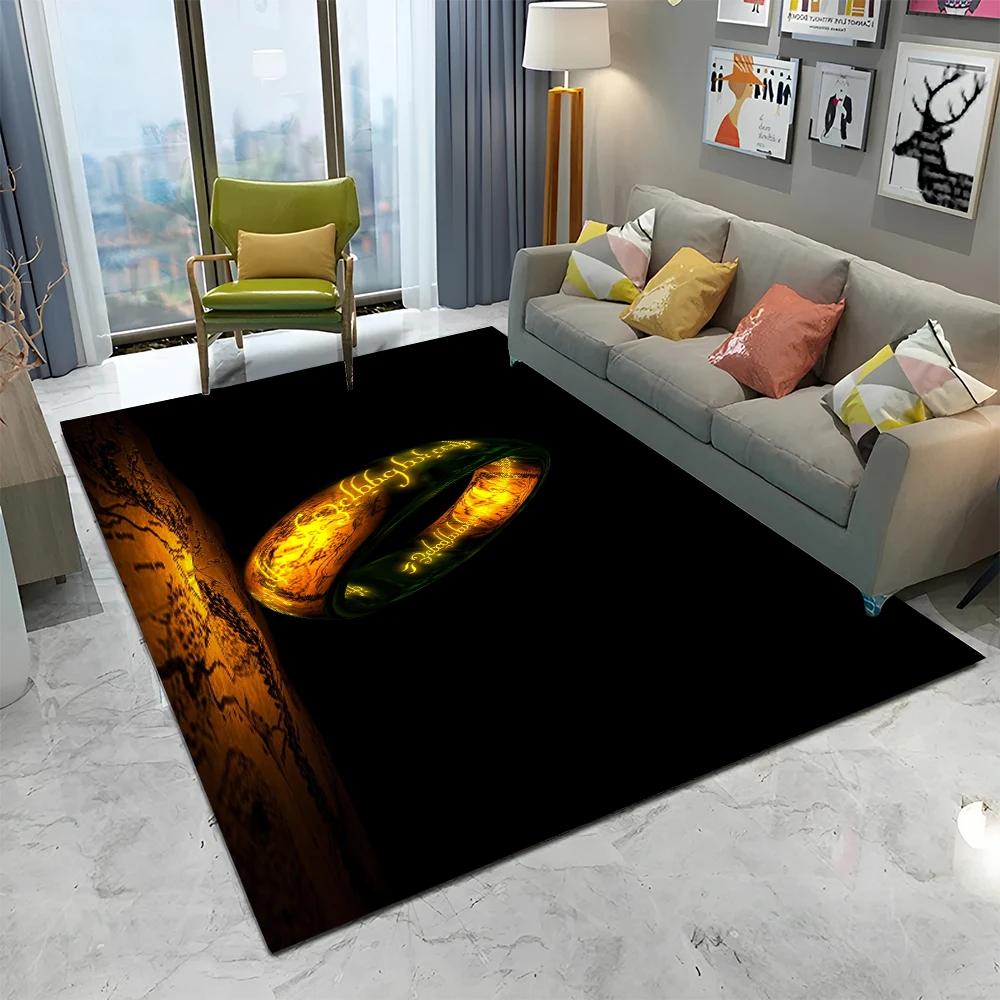 L-Lord of the Rings H-Hobbit HD Carpet Rug for Home Living Room Bedroom Sofa Doormat Decor,kid Play  Area Rug Non-slip Floor Mat