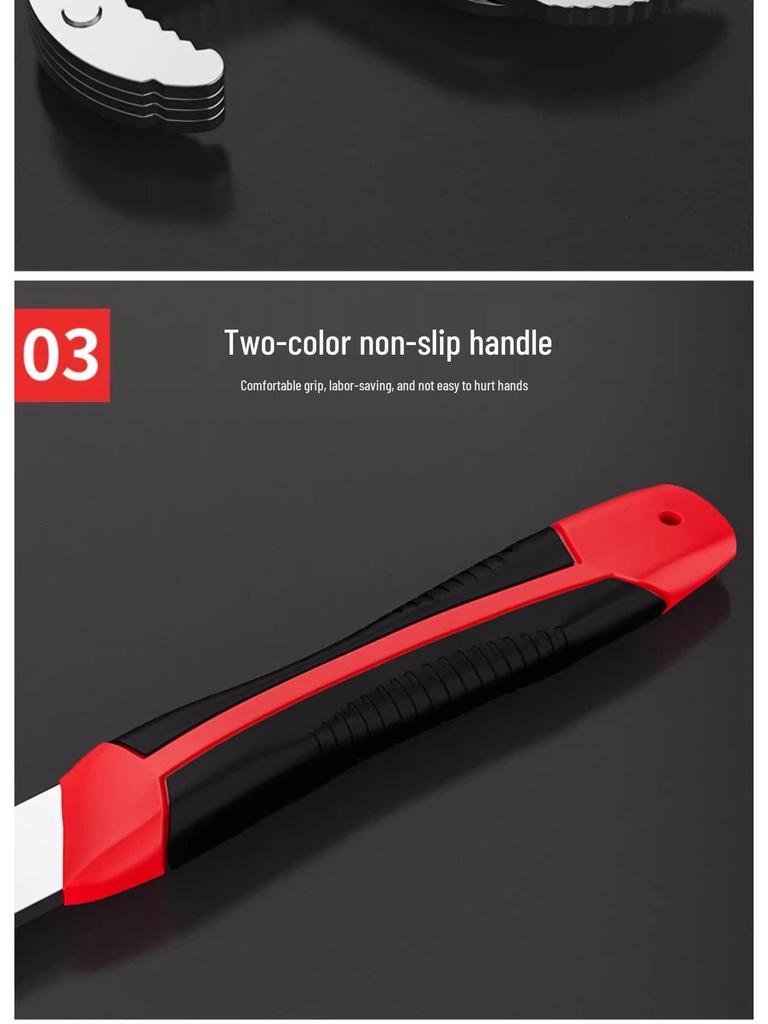 Universal Large-Opening Multifunctional Adjustable Wrench Tool Set