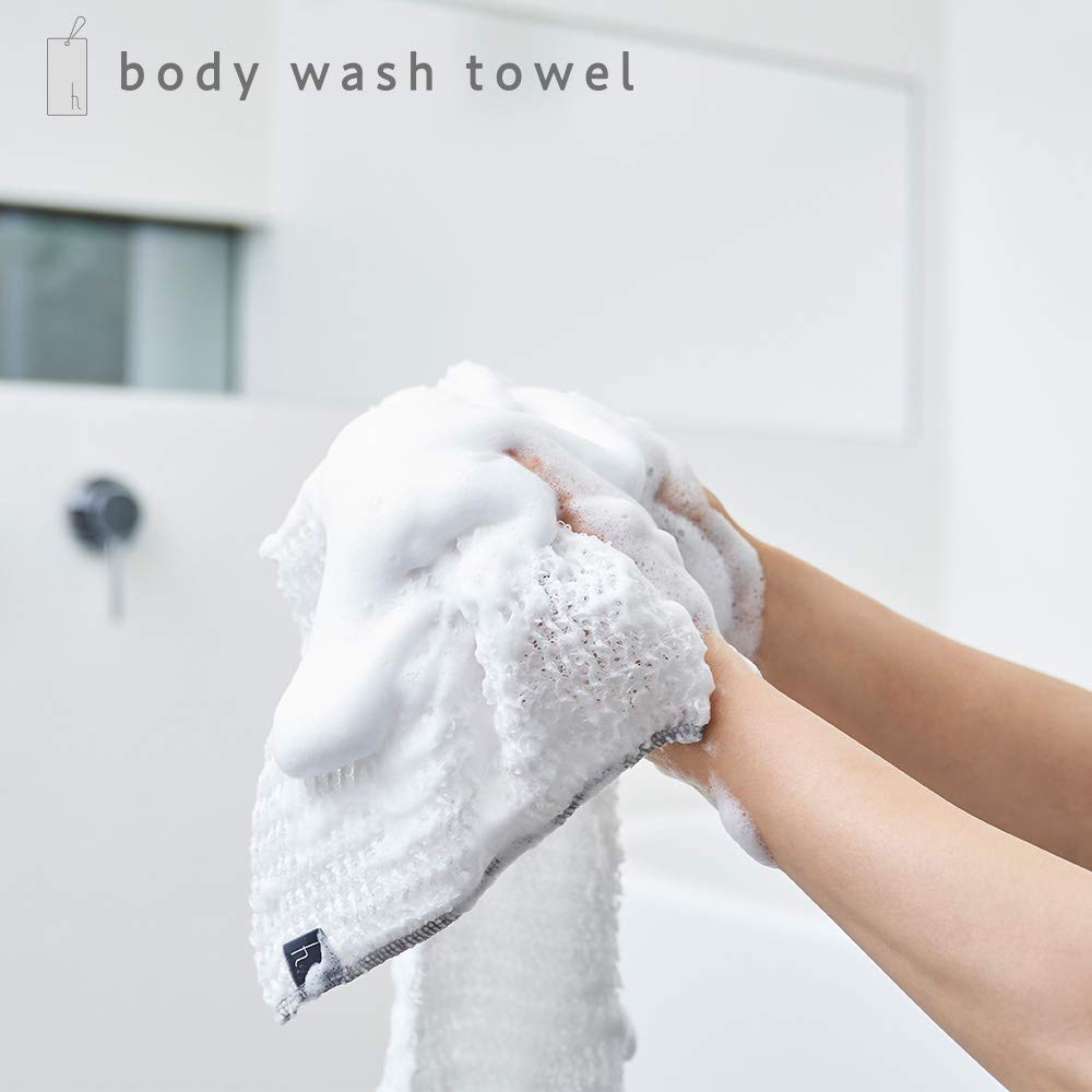 H Concept H Tag Body Wash Towel White 70 X 22 Cm DH-020-WH