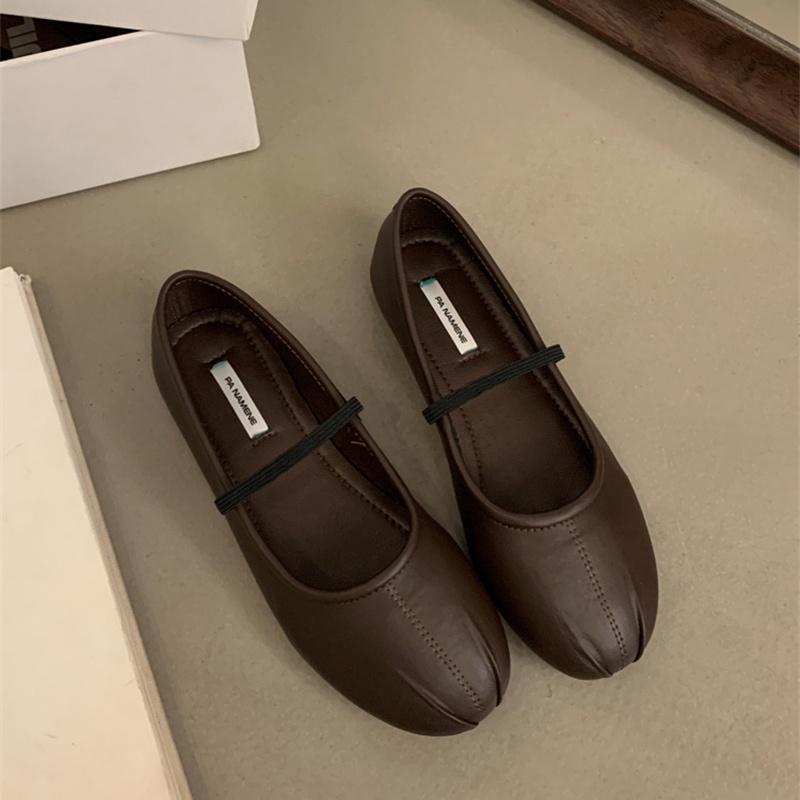 

Мода Bailamos Женские балетки Мода Круглый носок Неглубокие Слипоны Женские Элегантные Туфли-балетки Повседневное Платье Балетки Mujer 39 коричневый