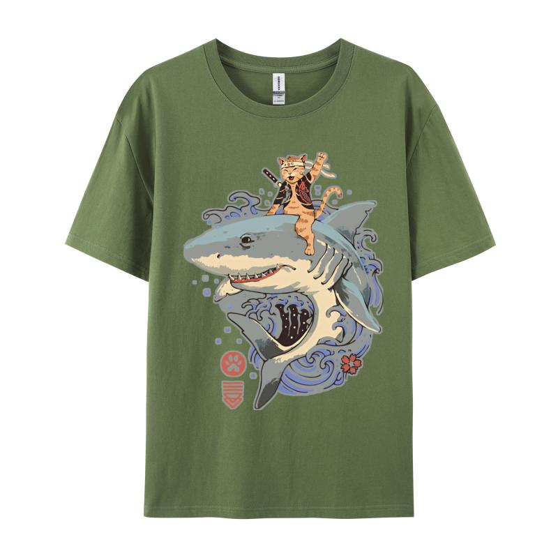 Catana Shark Vintage TShirt Cute Style Tshirt Tees New Arrival Fashionable Cotton Unisex T Shirt Fashionable