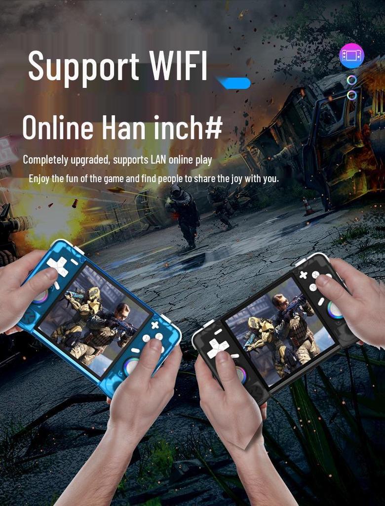 Introducing the XF40H Handheld: 4-inch screen, built-in WiFi, and vibration feature for online gaming.
