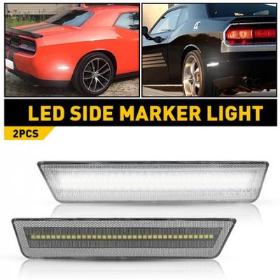 Weiße LED-Seitenmarkierungsleuchten hinten für 08-14 Dodge Challenger/11-14 Charger EXV