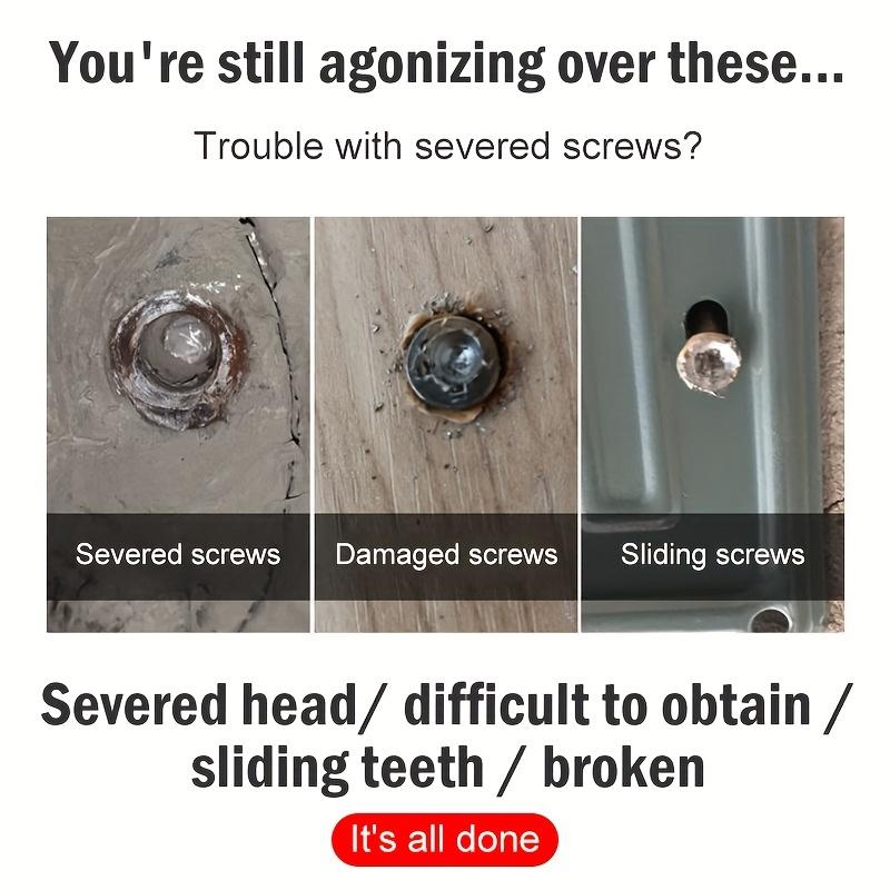 Set de extractoare de șuruburi deteriorate, kit de extracție de șuruburi dezlipite pentru filet de glisare, extractor de șuruburi rupte, dispozitiv de îndepărtare a șuruburilor