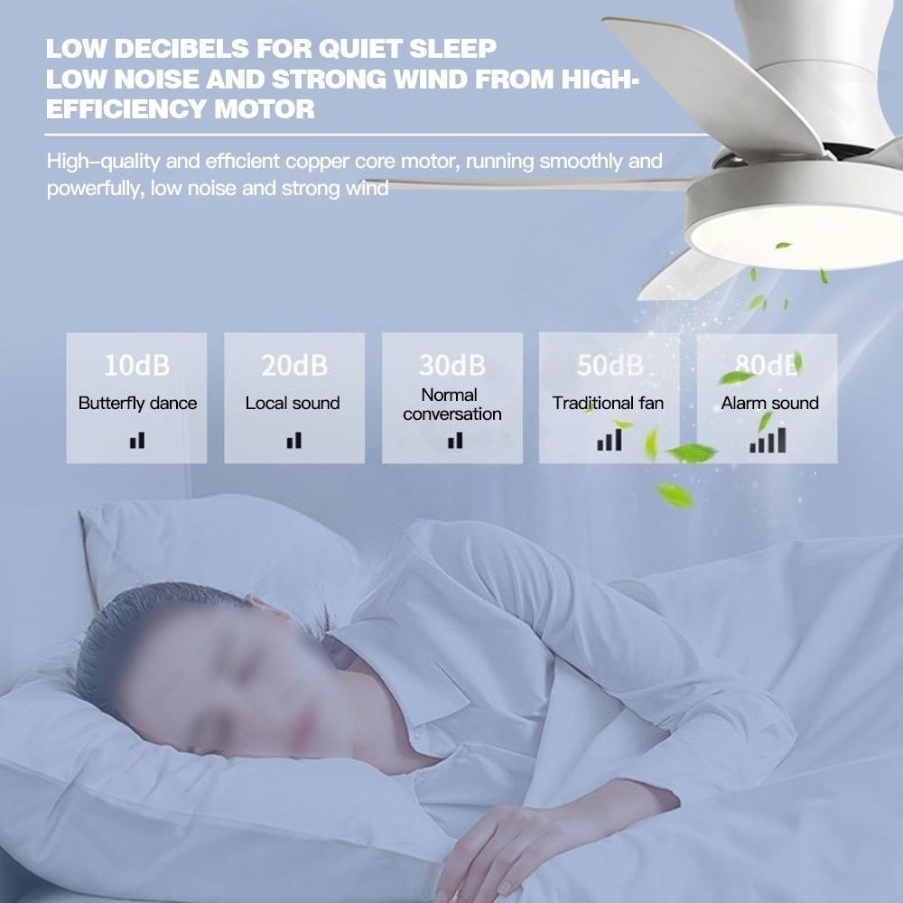 42" 52" Lamp Frequency Conversion Remote Control Ceiling Fan Light Balcony Fan Ceiling Fan With Light LED Full Spectrum Fan