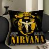 Nirvana Band Magazine Classic Anime Maple Design Cushion Cover Happy Autumn Harvest Decor Holiday Decorati Pillow Cover