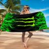 Prosop de Plajă cu Logo Băutură Energizantă Puternică, Uscare Rapidă, Ușor de Întreținut, Potrivit atât pentru Fitness, cât și pentru Vacanțe la Plajă, Esențial Sportiv