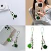 Lucky Four Leaf Clovers Phone Charm with Cute Rabbit Design Unique Fashion Accessory for Women and Students