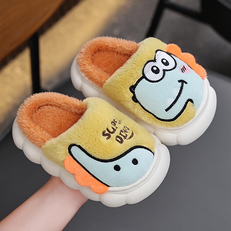 Dinosaur Slippers Cute Cartoon Dinosaur Design Winter Home Warm Shoes