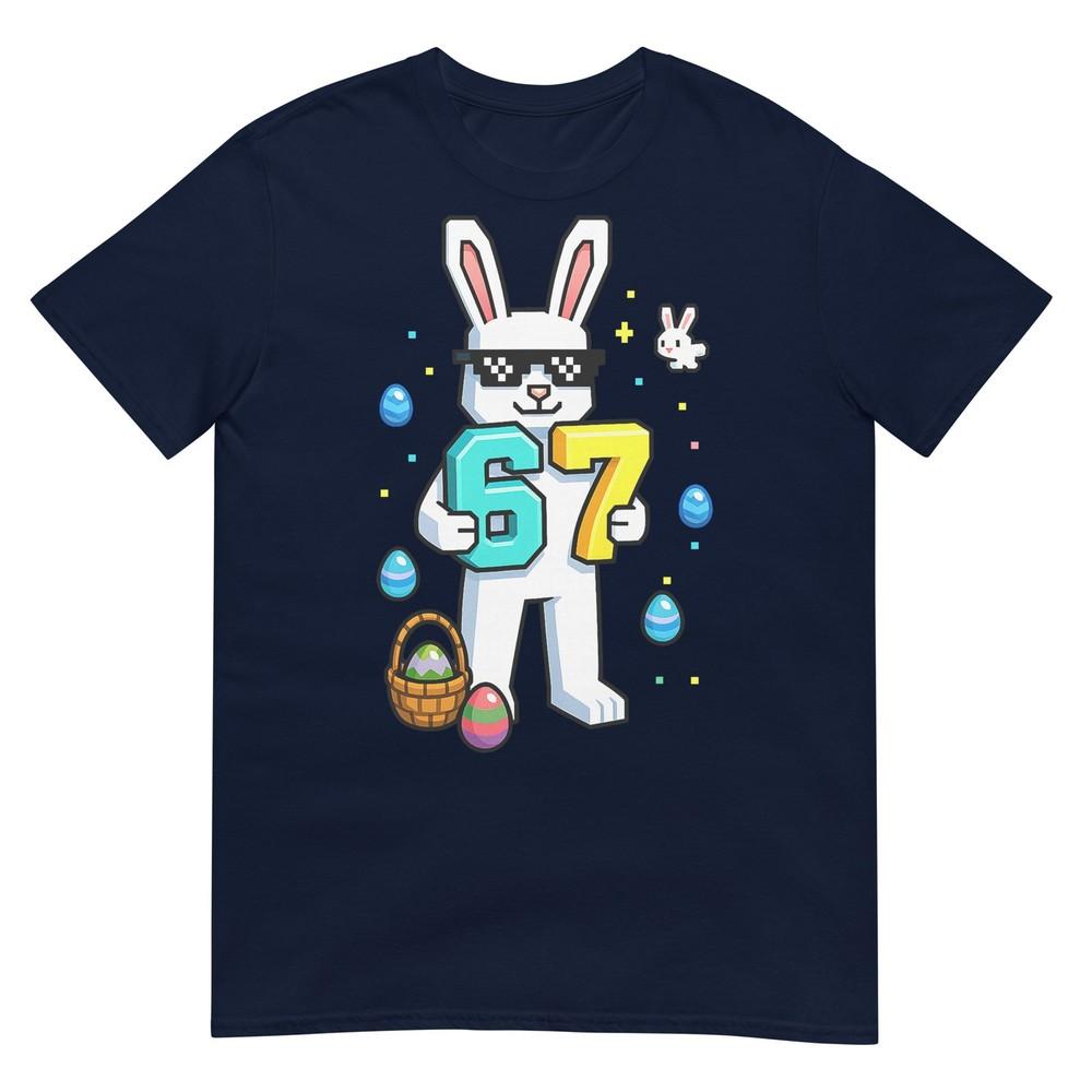 Boys Happy Easter Day Bunny Egg 6 7 Meme Easter Kids Gamer Tshirt S