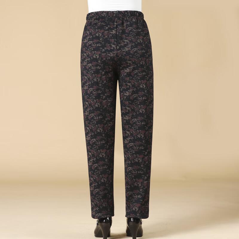 Yalou Women's Winter Fleece-Lined Thickened Straight-Leg Pants