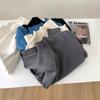 Women's Autumn Winter Warm Ribbed Knit Sweater - Half-High Neck, Rolled Hem, Loose Fit, High-End Feel
