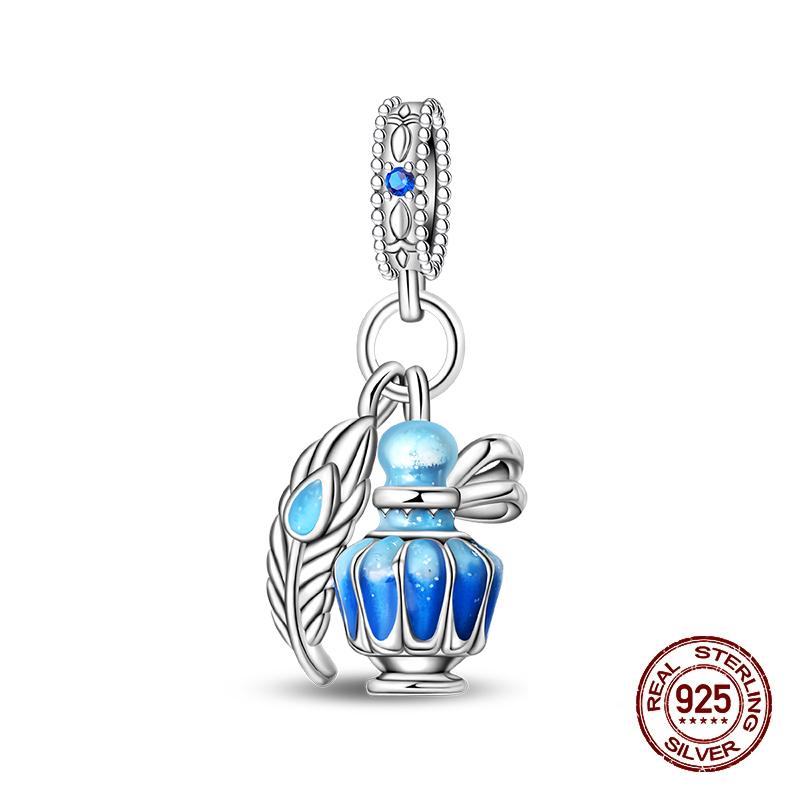 Suitable For Authentic Genuine Copper Decorative Charms Bead Elements Magnificent Feather Butterfly Magical Mask Charm Decorations Jewelry Creation