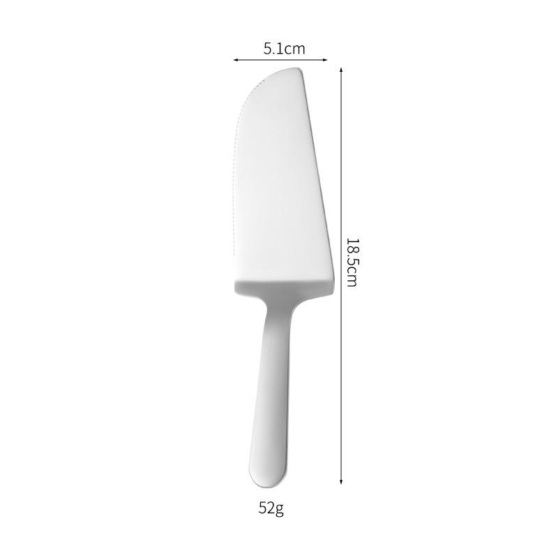 Stainless Steel Cake Spatula and Serrated Bread Knife Set with Mooncake Knife, Forks, and Triangle Shovel