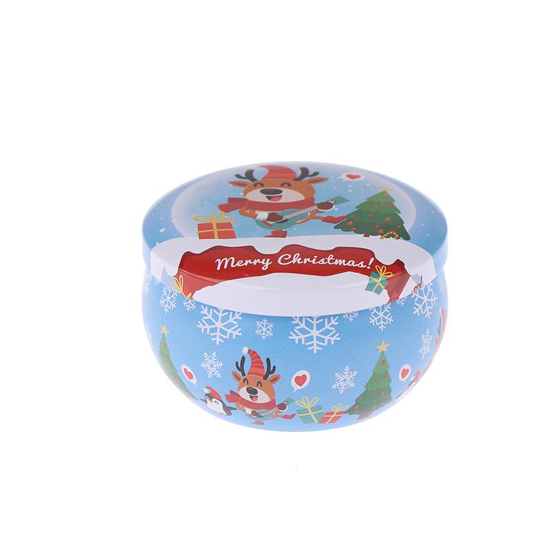 1Pcs Christmas Gift Box Metal Tin Candy Cookie Packaging Box Containers Kids New Year Gift Decor Xmas Party Supplies Navidad