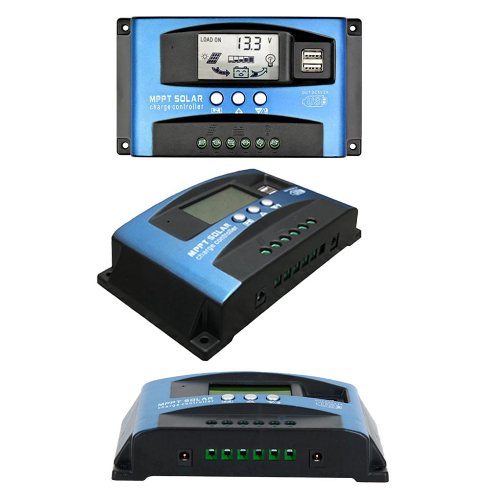 MPPT Solar Controller LCD Display 30A 40A 50A 60A 100A Solar Charge And Discharge Controller 12V 24V Solar Panel PV Regulator