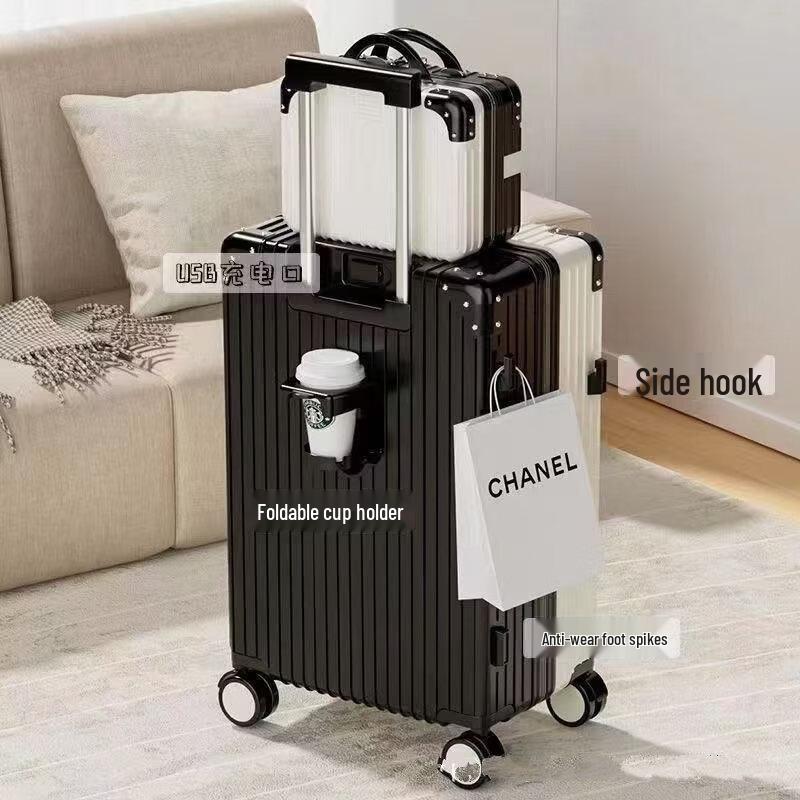 Li Shen Student Luggage with USB and Cup Holder