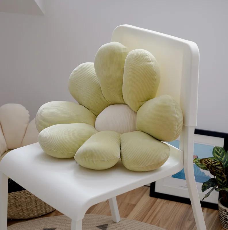 

Модная подушка в виде цветка, мягкое кресло в скандинавском стиле, офисная, сидячая, милая, студенческая, для общежития, подушка для ягодиц, подушки, домашний декор 40x40cm зелёный