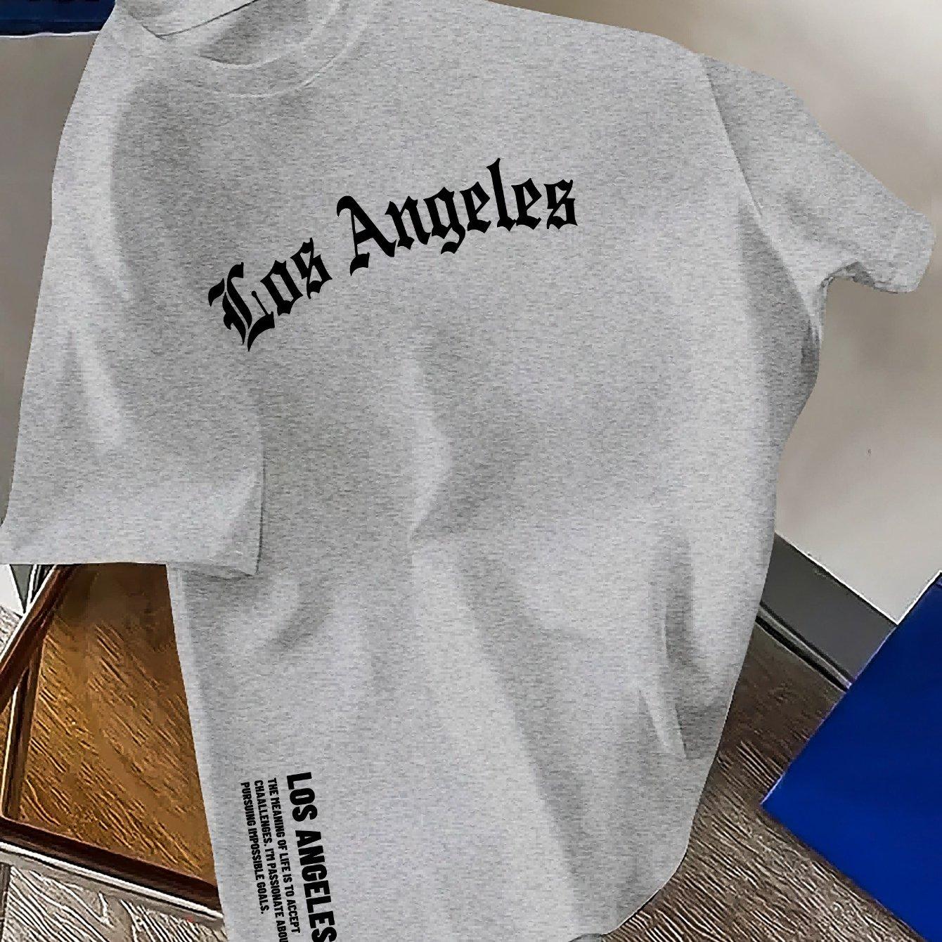 

Mens summer loose shortsleeved 100 cotton fashionable letterprint casual comfortable roundneck Tshirt S