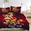 3pc Luffy One Piece Adventure Bedding Set Guest Room Bedroom Decor Christmas Halloween Decor Gifts- All Seasons (No Insert)a1013080