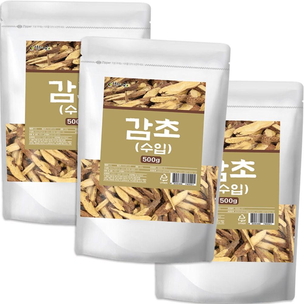 Dried Licorice Root Slices Mom's Hand 3 Pcs 500g