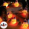 Halloween Pumpkin & Ghost String Lights for Outdoor Decoration and Party Atmosphere