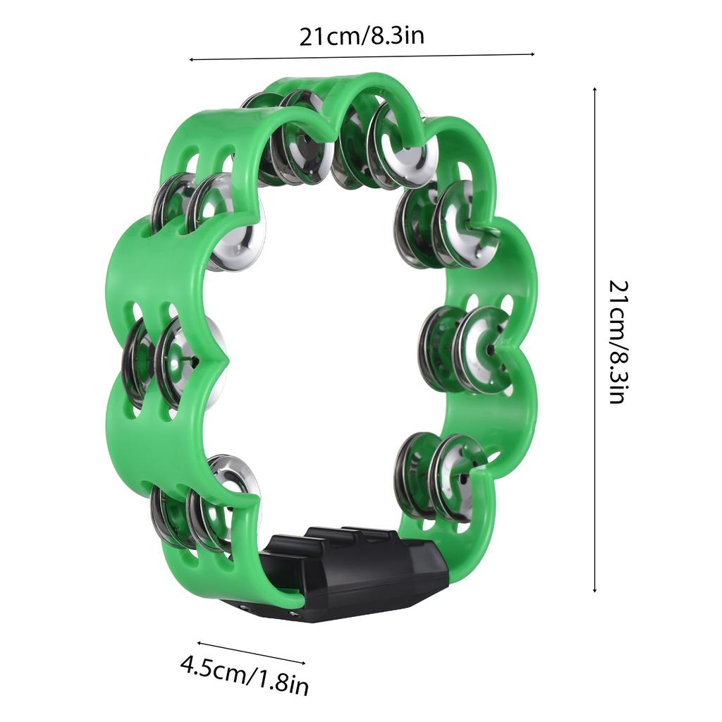 Tambourine for Adults Pleasant Jingle Sound Hand Cranked Bell Rings Metal Bell Sound Percussion
