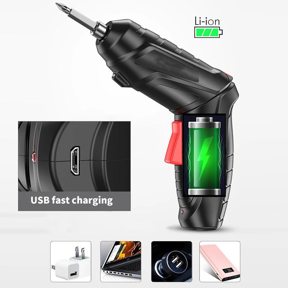 Cordless Screwdriver Mini Electric Drill 1800mAh Lithium Battery 3.6v Power Tools for Household Maintenance Repair