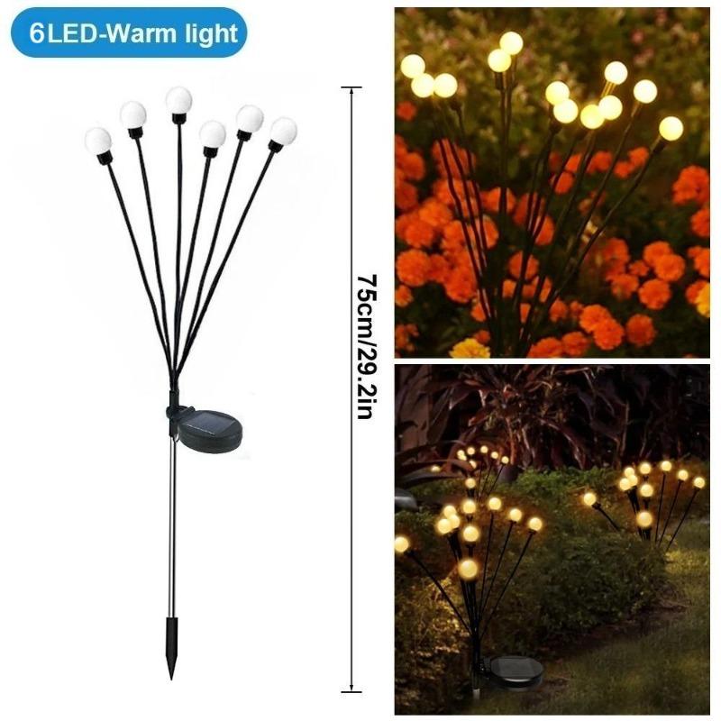 6/8/10 LED Solar Garden Lighting Solar Powered Firefly Lights Outdoor Garden Decoration Landscape Lights Firefly Lawn Lamps