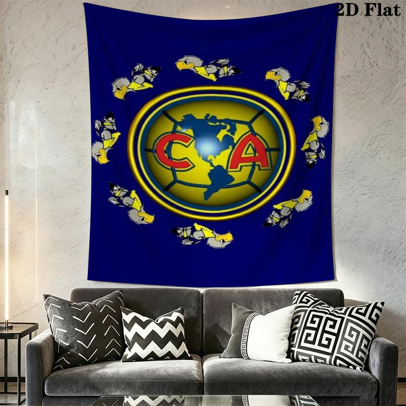 American Soccer Clubs cool Wall Tapestry Aesthetic Wall Hanging Printed Fabric Blanket Decorative Tapestries for Bedroom Living Room Home Decor