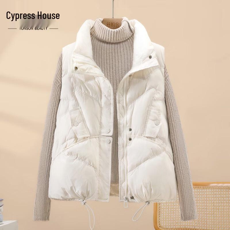 

Women s Solid Stand Collar 90% Down Vest M