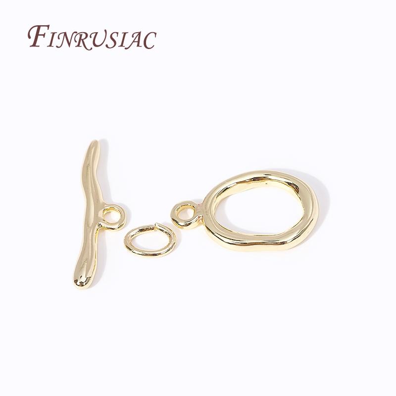 18K Gold Plated Oval Shape O Toggle Clasps,Fashion Bracelet/Necklace Connect Clasps For Jewelry Making DIY Accessories