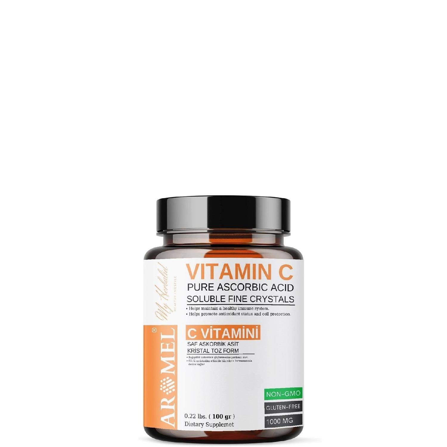 

Vitamin C 100 Gr | Ascorbic Acid | Europe, Extra Pure | Edible Powder Form