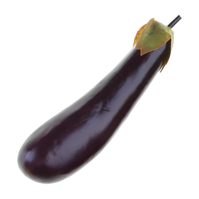 2pcs Lightweight Foam Eggplants Artificial Eggplants Simulated Vegetable Simulation Aubergines Accessory Home Decor