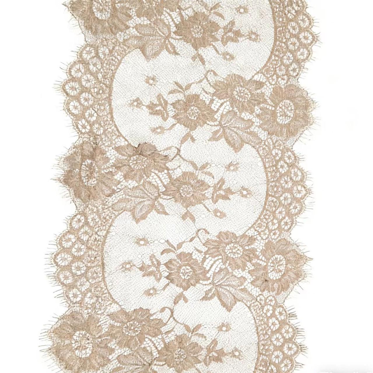 Французская белая кружевная цветочная дорожка на стол для романтической свадьбы и декора журнального столика 35x300 cm