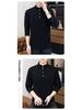 Men's Retro Half-High Collar Knit Sweater - Youthful College Style, Woolen Base Layer for Autumn/Winter