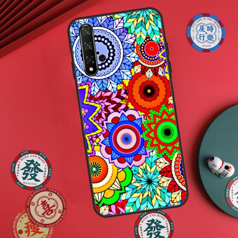 Moroccan Mosai Tile Pattern For Huawei Nova 12s 12i 7i 8i 11i Y73 Y70 Y90 Y60 Y72 Y61 Y91 9 10 SE P30 Pro P40 Lite Case